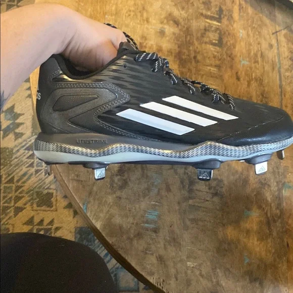 Adidas LiteStrike Black Cleats - Picture 8 of 8